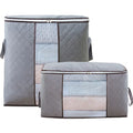 Large Clothes Storage Bag With Reinforced Handle Thick Fabric Non-woven Household Quilt Storage Bag