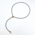 New Arrivals Waterproof Jewelry Minimalist 18K Gold Plated Stainless Steel O Shaped Long Chain Sweater Necklace YF5079