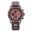 Luxury Men Business Quartz Calendar Watch Zebrawood Stainless Steel 38mm Antique Waterproof Fashion Jewelry Pointer Chronograph