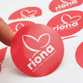 New Design Coated Matte Water Proof Round Logo Name Tag Sticker Vintage Sticker Brand