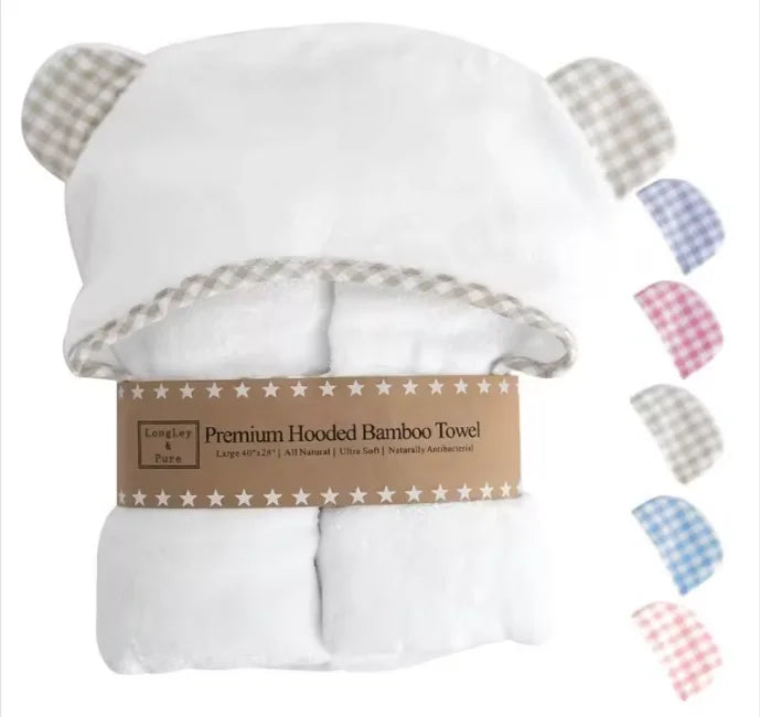 Eco-Friendly 6-Layer Cotton Muslin Baby Towel - Hypoallergenic Newborn Bath Wrap