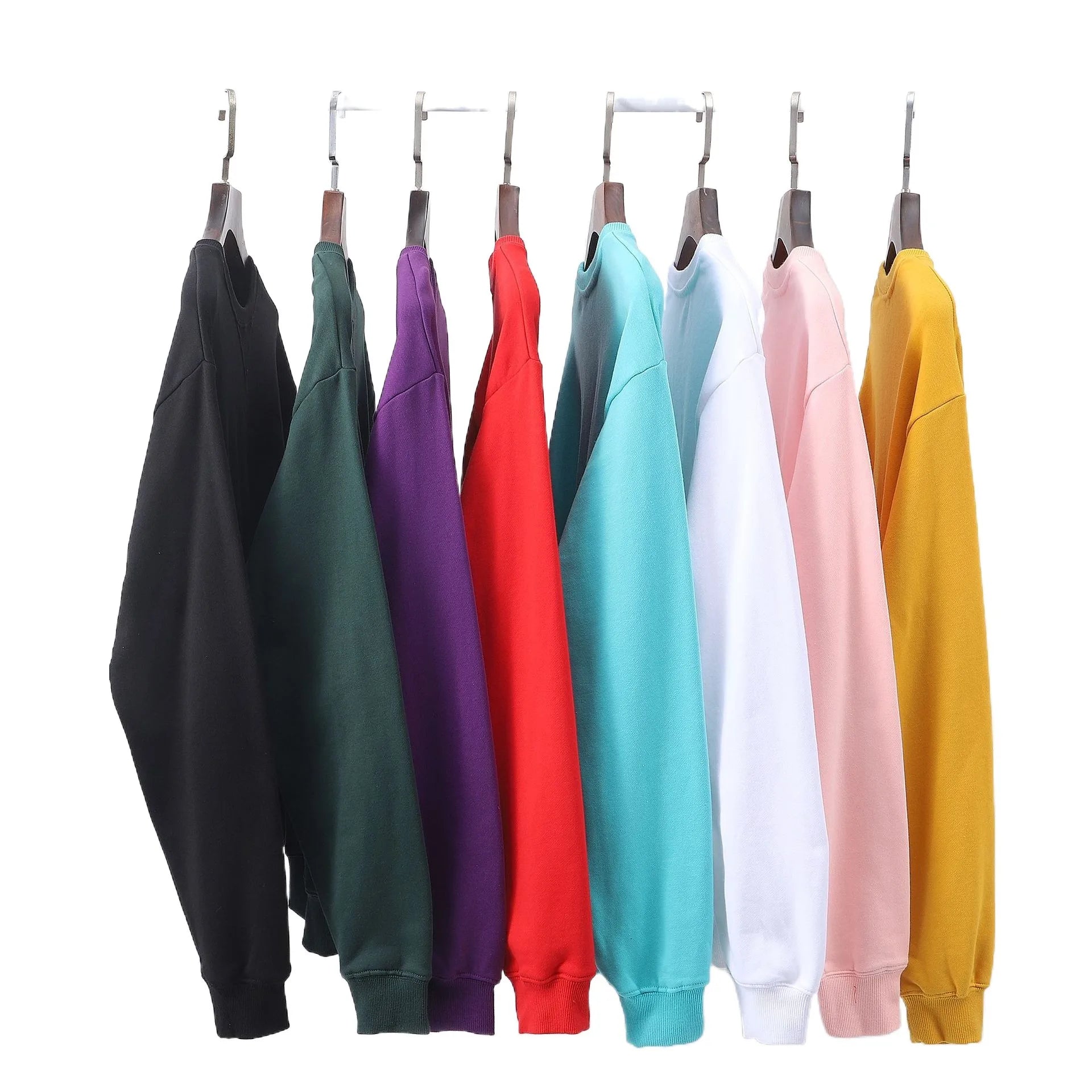 Fitspi 350gsm Heavy Cotton Terry  Sweater European American Loose Shoulder Casual Street Fashion Sweatshirt Wholesale