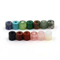 Round Tube Rose Quartz Agate Large Hole Gemstone Beads Big Hole Stone Beads for Jewelry Making 9x9X3mm 16x16x5mm