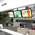 Takeaway Cafe Wall Mounted & Hanging Ultra Slim Eco-Friendly Electric Illuminated LED Menu Board 10000 Lumens for Restaurants