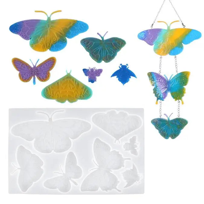 HY 7 Small Pendant Butterfly Resin Molds for Resin Casting