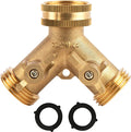 Hot Sale 2-Way Heavy Duty Outdoor Faucet Water Bib Splitter Hose Solid Garden Bib with Quick Connectors for Garden Use