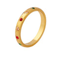 New Arrival Stainless Steel Ring Gold Plated Cz Zircon Finger Ring Jewelry