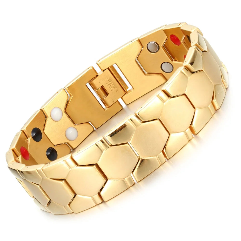 BioMagnetic Jewelry   Arthritis Magnetic Band  Mens Arthritis Bracelet Mens Stainless Steel Bracelets