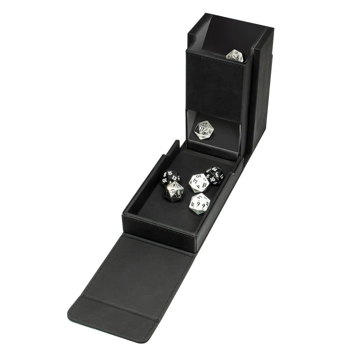 ECO- Leather Alcove Dice Tower Dice Carrying Case for Classic Board Games