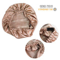 Custom logo 16\19\22mm Adjustable Durable Silk Bonnets Silk Hair Cap for Women Silk Hair Wraps Sleeping Hair Bonnet
