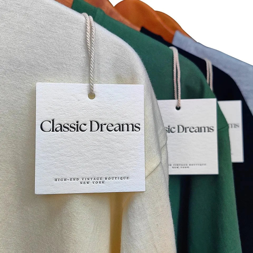 High Level Cheap Hang Tags Custom Design Eco-Friendly Paper Garment Clothing Hang Tags for Private Garment