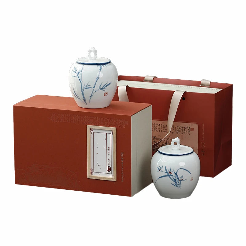 Custom Embossed Recycled Luxury Gift Packaging Set Self Erecting Boxes Bags Ceramic Coffee Cups Tableware-CMYK 4 Color Printing