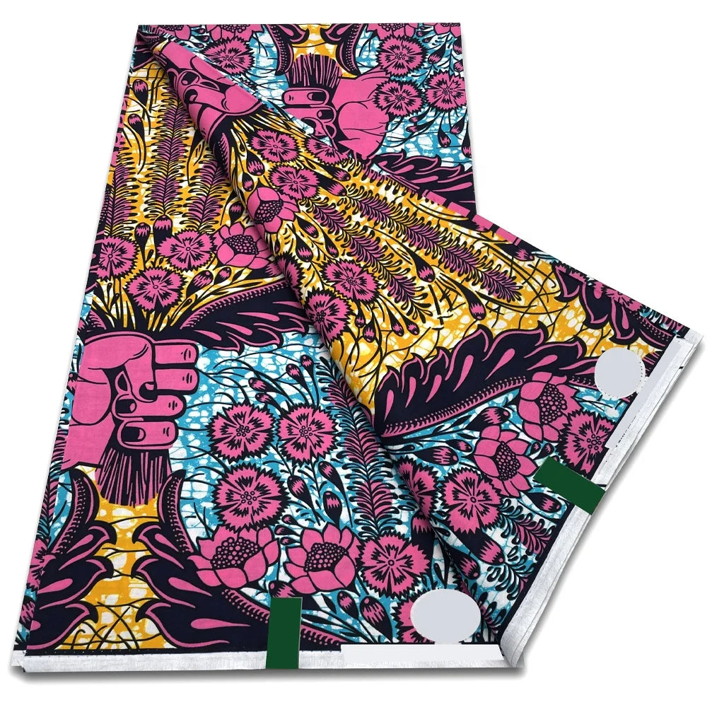 High Quality Original Real Wax 100% Cotton African Wax Print Fabric Latest 6yards of Ankara Fabric