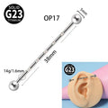 Gaby Piercing Titanium Astm F136 Industrial Barbell Piercing Body Gold Plated Jewelry Wholesale Piercing Jewelry