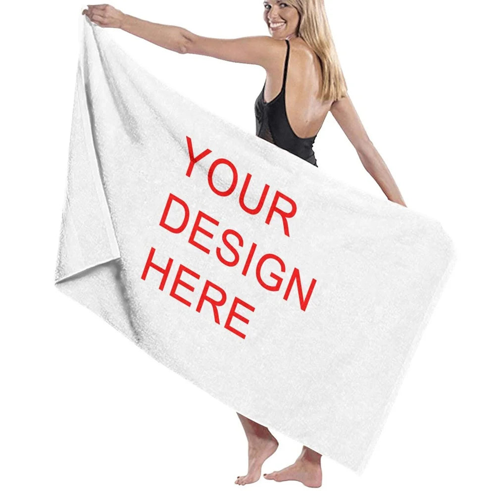Custom Printed Sand-Free Recycled Polyester Microfiber Beach Towel Novelty Pattern and Personalized Logo