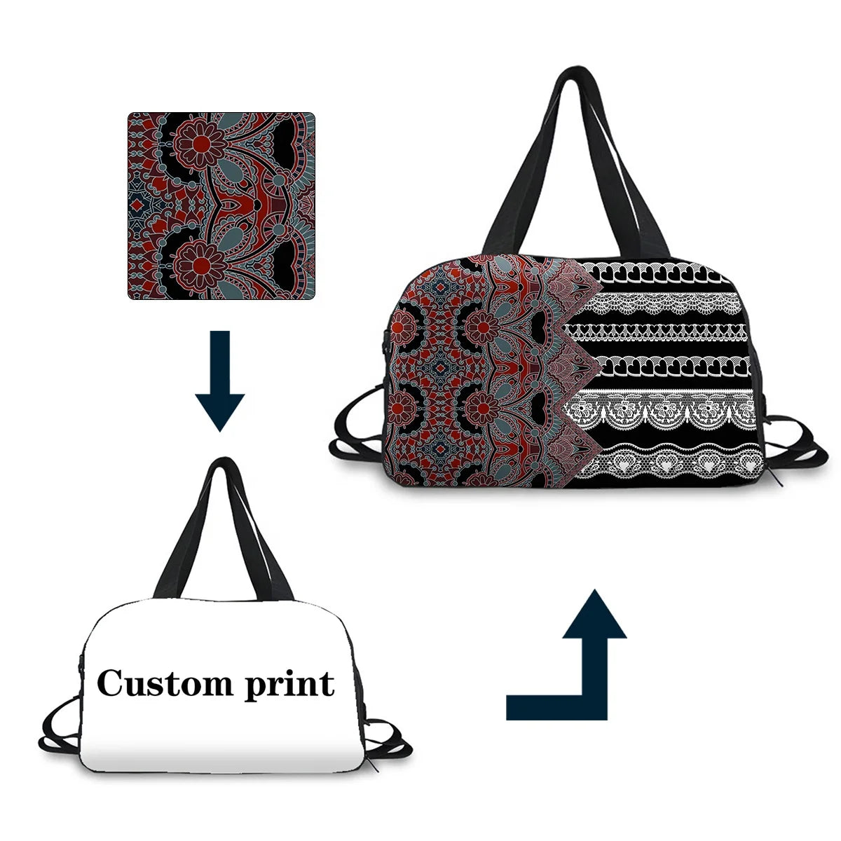 Lightweight Waterproof Portable Sports Bag New Personalized Duffle with Shoe Compartments