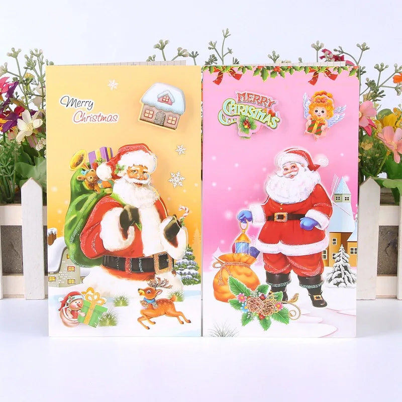 Beautiful  Christmas  Greeting Card Fold Card with Blank Envelope