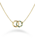 Trendy 14k Gold Rhodium Plated 925 Sterling Silver Emerald Enamel Cross Chain Necklace Fashionable Fine Jewelry Women's Party