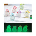 Luminous Xmas Santa Claus Diy Dollhouse Miniature Toy Factory Garden Pot Decoration Land Figurines Resin Winter Christmas Figure