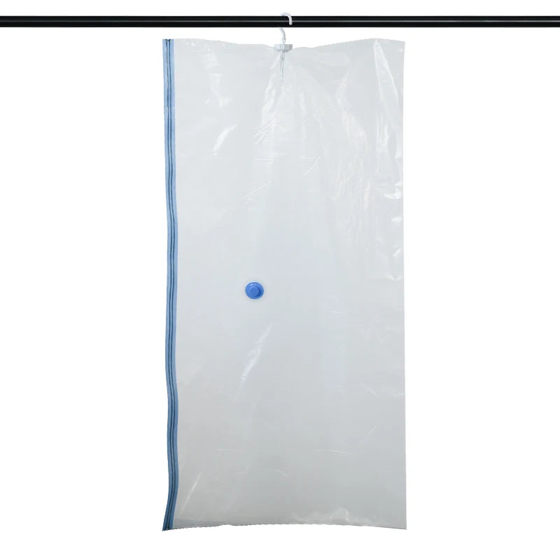 Factory Price Hanger Vacuum Space Saver Bag PA PE Hanging Vacuum Storage Bag for Clothes Sweater and Coat 100*70cm