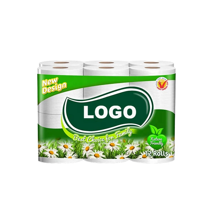 Wholesale Toilet Paper 2/3 Ply Roll Tissue Custom Wood Pulp Cheap Toilet Paper Manufacturer