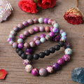Imperial Jasper Bracelet Bohemian Black Lava Bead Men's Fashion Jewelry Classic Style for Wedding or Anniversary