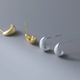 New 925 Sterling Silver C-shaped Fashion Stud Earrings for Women Cute Geometric Earrings Jewelry