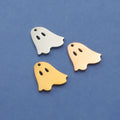 High Polished Stainless Steel Ghost Charms for Jewelry Making 18k Pvd Gold Custom Engravable Blank Ghost Pendant for Necklace