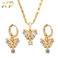 Fashion Bridal Necklaces and Earrings Set Minimal Pendant Necklace Jewelry and Earrings Set for Women