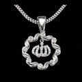 Dainty Christian Religious Jewelry 925 Sterling Silver Moissante Hip Hop Style Pendant for Daily Wear