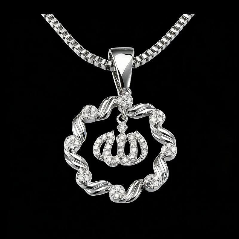 Dainty Christian Religious Jewelry 925 Sterling Silver Moissante Hip Hop Style Pendant for Daily Wear