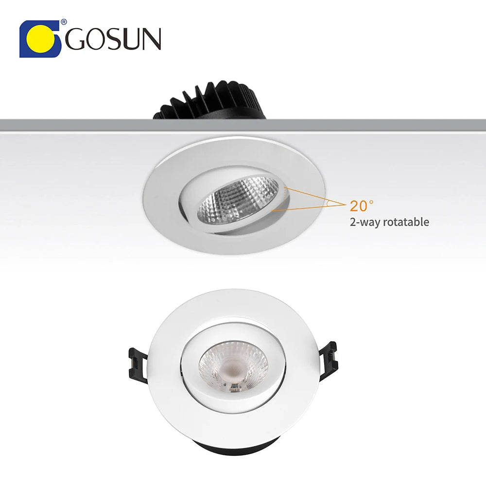 5 Years Warranty Aluminum IP54 Custom Home Office Modern Black Round Recessed Downlight LED 90 CRI High Brightness Anti-Glare