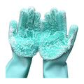 Magic Heat Resistant Silicone Rubber Cleaning Hand Scrubber Kitchen Dish Household Washing Gloves