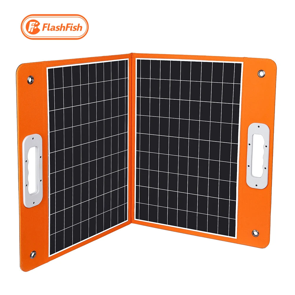 Flashfish Lightweight 110v/220v Portable Fold Fabric Solar Panel Power 18v USB Charger for Outdoor Camping Energy Efficient