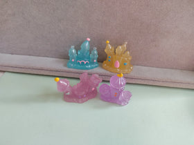 100pcs Resin Mini Kawaii Princess Castle Luminous Fairy Miniature Figurines Home Statue Terrarium Decoration Doll House Crafts