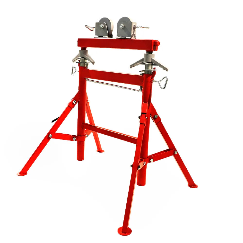 H403 Height-adjustable Roller Head Pipe Stand Pipe Vise for Pipes 36 Inches