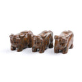 HZ Hot Sale Creative Origin Source Bamboo Leaf Stone Pig Carving for Decoration Gift