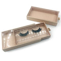 Magnetic Eyelash Box Custom Vendor Natural False Eyelashes Packaging Box One Pair Rectangle with Private logo Label