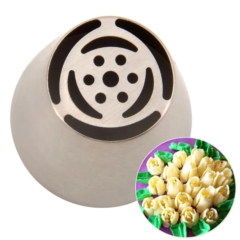 BNO2 Russian Cake Nozzle Cake Icing Nozzles Set Stainless Steel 304 Cake Decorating Nozzles Tips Baking Tools