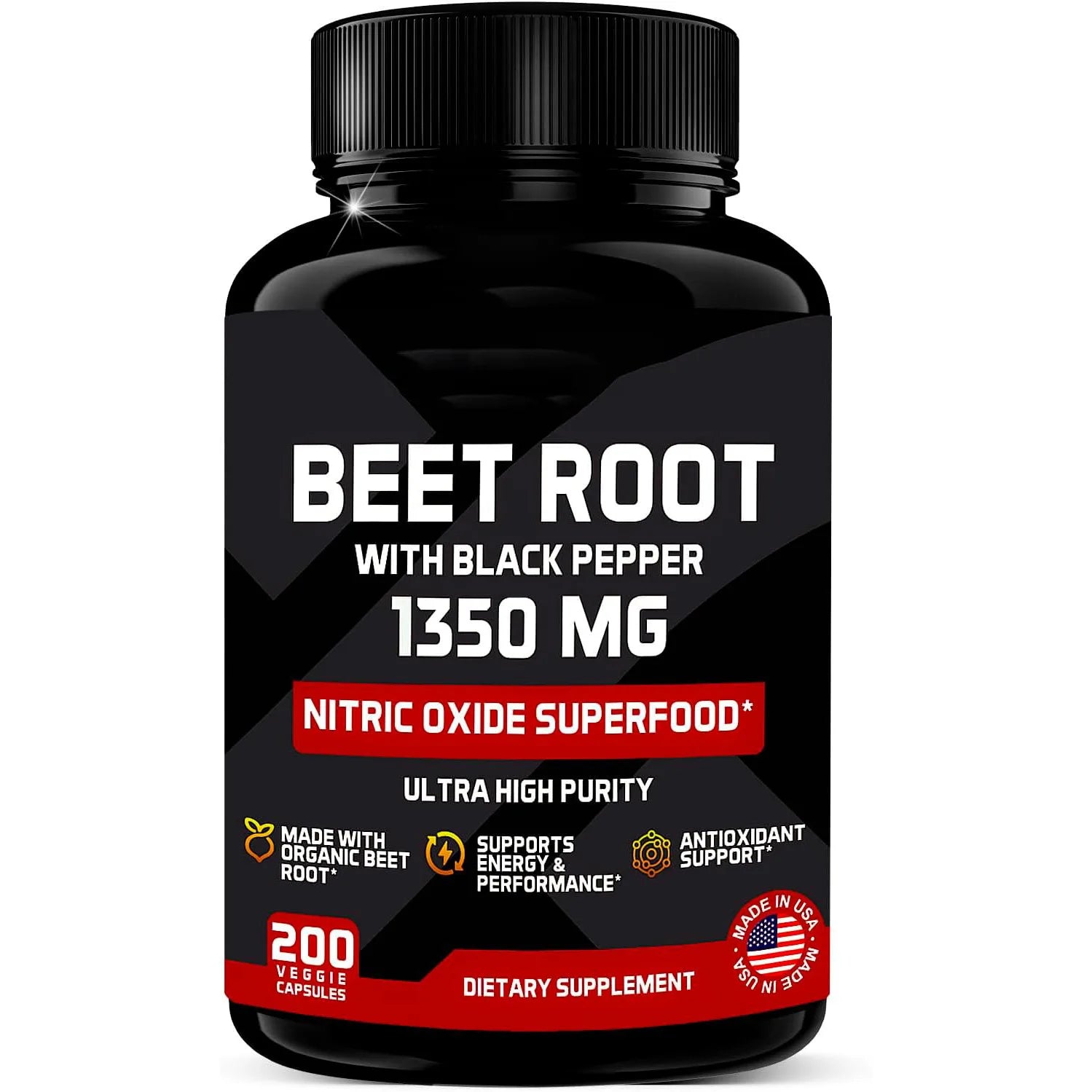 Beet Root Powder Capsules 600mg Per Serving No Fillers ISO22000 Certified Wholesale Supplier
