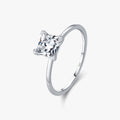925 Sterling Silver Minimalism Sparkling Princess Cut CZ Ring Classic Wedding Engagement Statement Fine Jewelry for Women