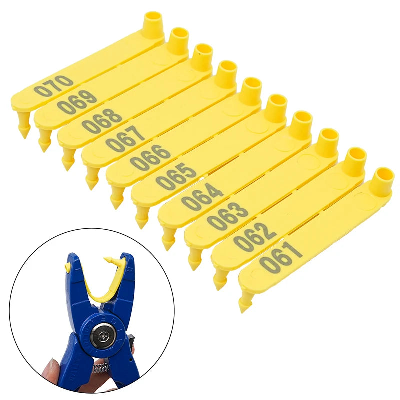 Animal Identification Card 001-100 Livestock Sheep Cattle Ear Tags Plastic One-piece Ear Tags for Animals
