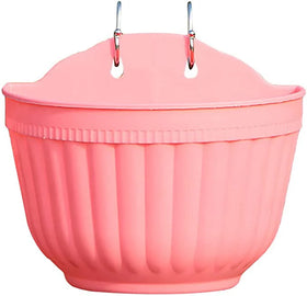 Resin Flower Pots Water Storage Wall-Mounted Flower Pot Kitchen Herbs Balcony Railing Shelf Fence Bedroom Trellis Decor