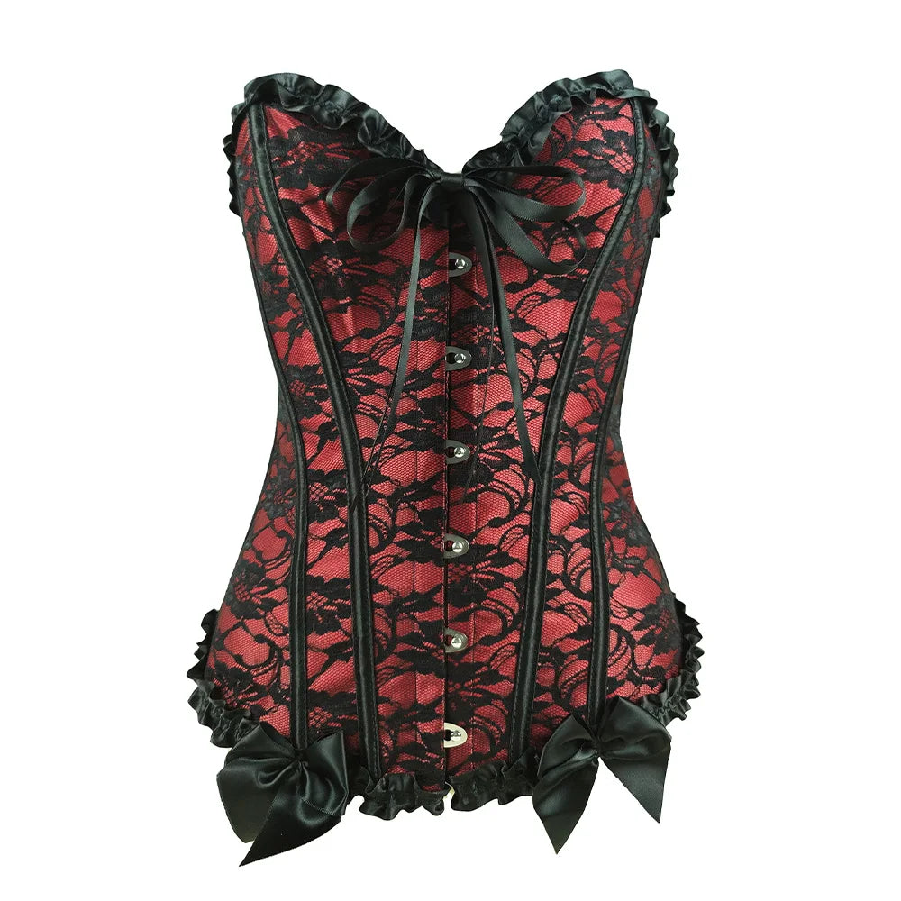 Wholesale High Quality Overbust Mesh Cover Body Busk Closure  Women Corset