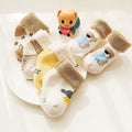 Wholesale 5 Pairs Cute Thick Terry Knitted Crew Socks New Born Infant Winter Warm Casual Socks Set Breathable for Boy or Girl