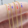 GC033 Gold Fill Curb Chain Thin Gold Chains Rolls for Jewelry Making