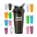 Customized Christmas Cup 400Ml 600Ml Pink Fitness Shaker Bottle Gym Plastic Sports Shaker Cups With Protein Powder