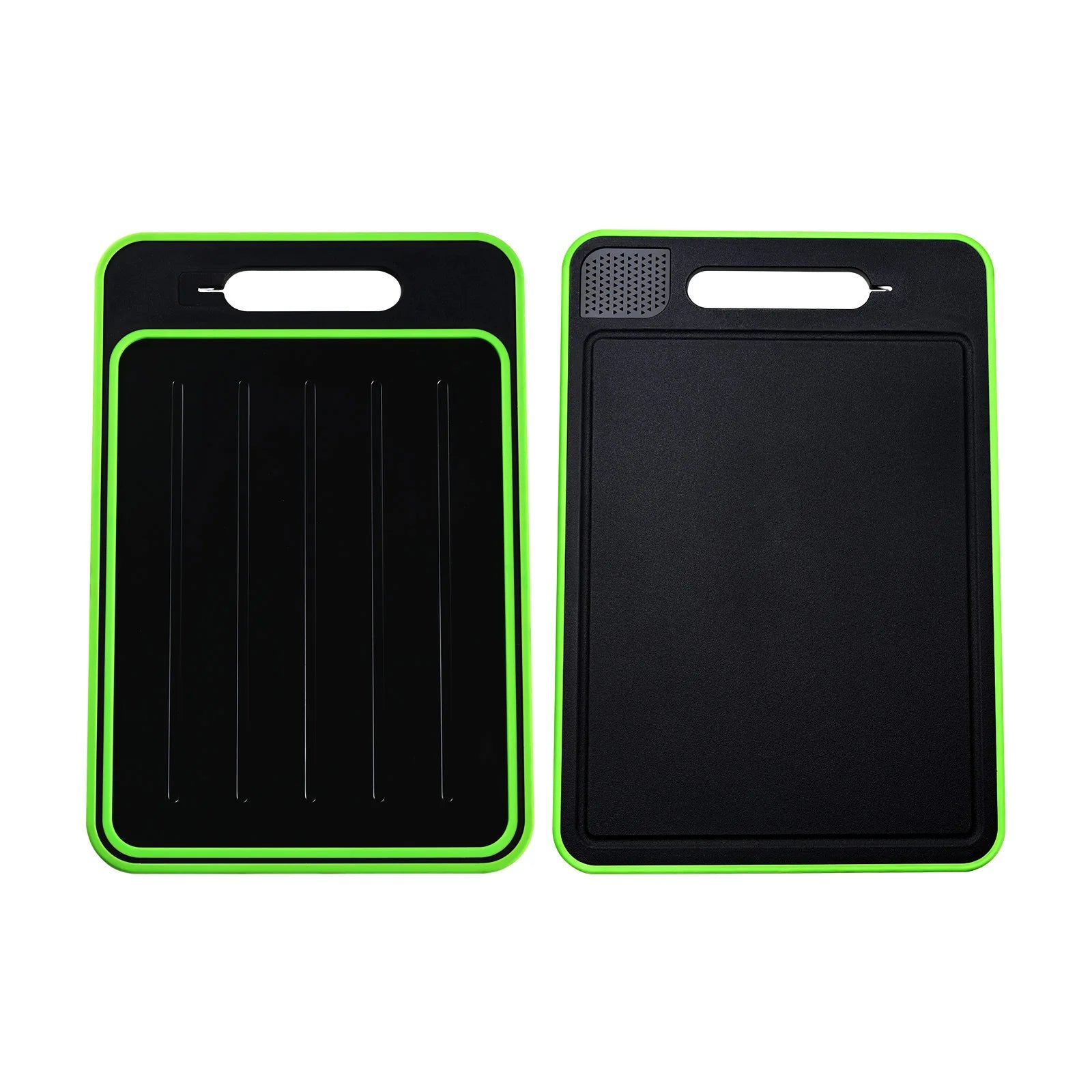 Dual-Sided Quick Defrosting Plastic Cutting Board Multi-Functional Kitchen Chopping Board with Garlic Grinder Knife Sharpener