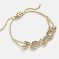 26 Letter Independent Creative DIY Set Bracelet High-End 18K Real Gold Plating Cross-Border Fashion Charm Jewelry Bracelet Kits