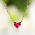 Fashion 2023 Copper Women's Heart Zircon Pendant Necklace Link Chain Gift